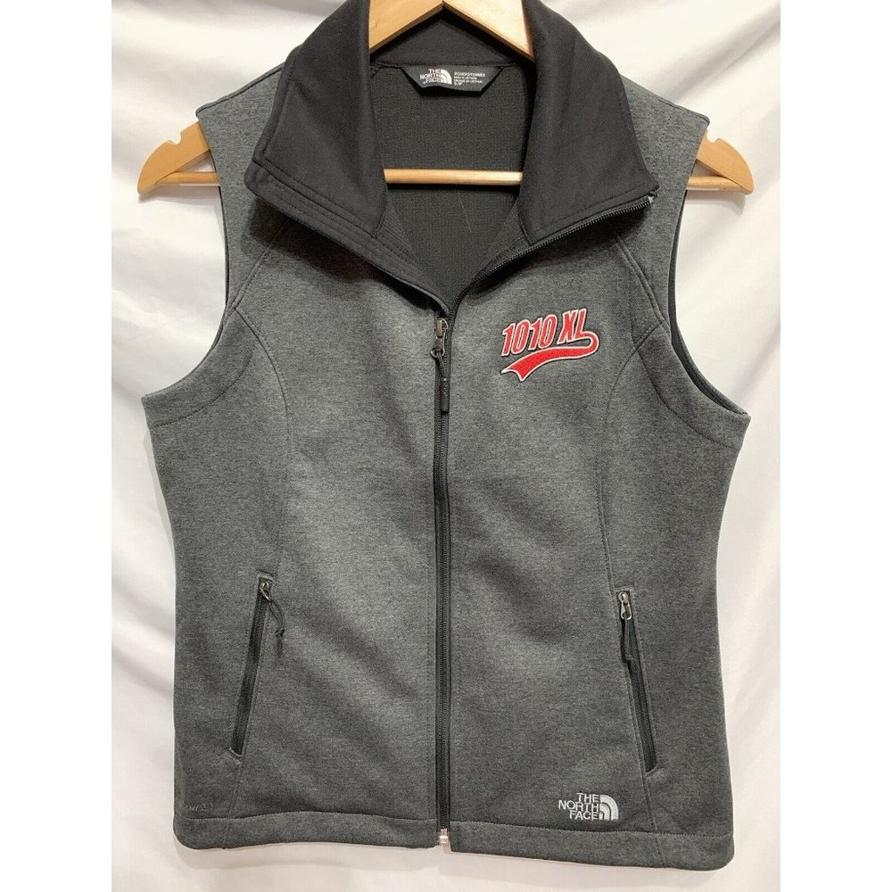 North Face Women's Vest Gray S/P 1010XL Embroidered